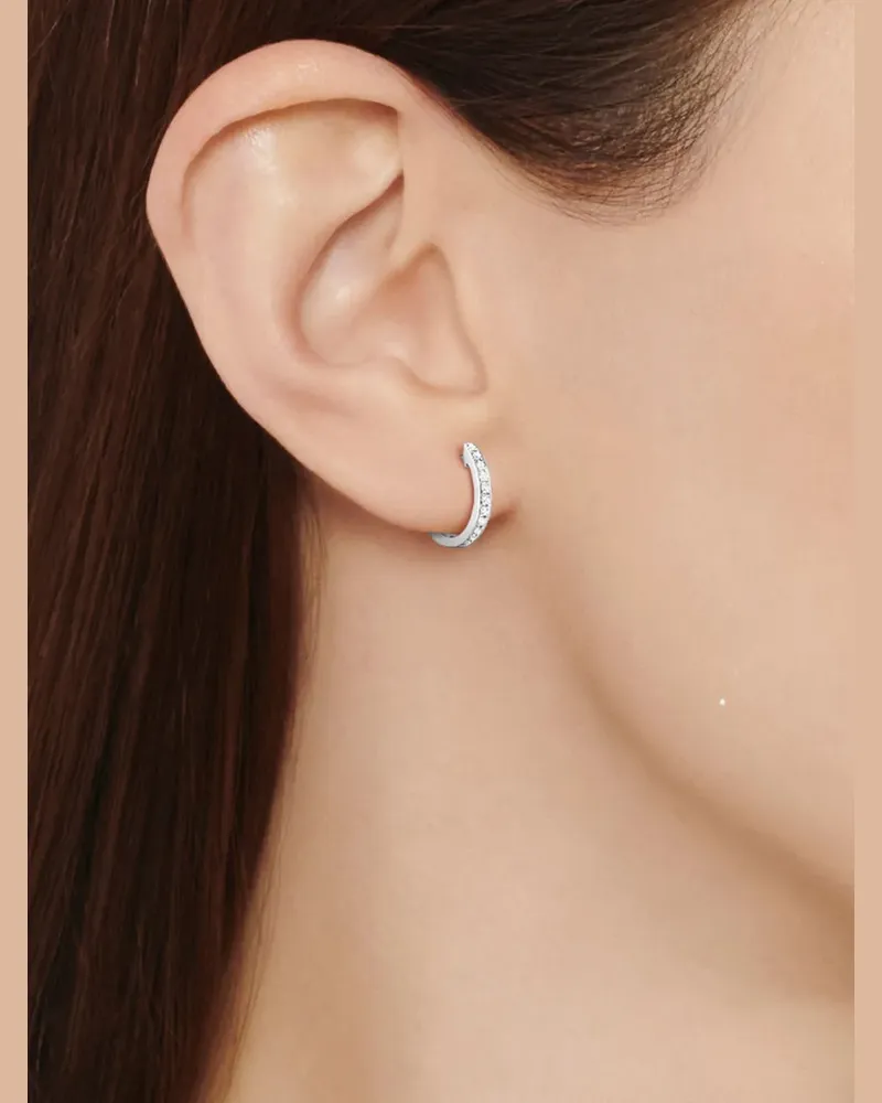 Kiki McDonough 18kt Weißgoldohrringe mit Diamanten - Silber Silber