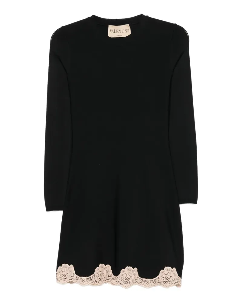 Valentino Garavani Minikleid mit Spitzenborten - Schwarz Schwarz