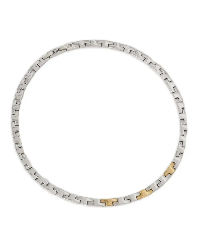 Trussardi Halskette mit geometrischen Details - Silber Silber