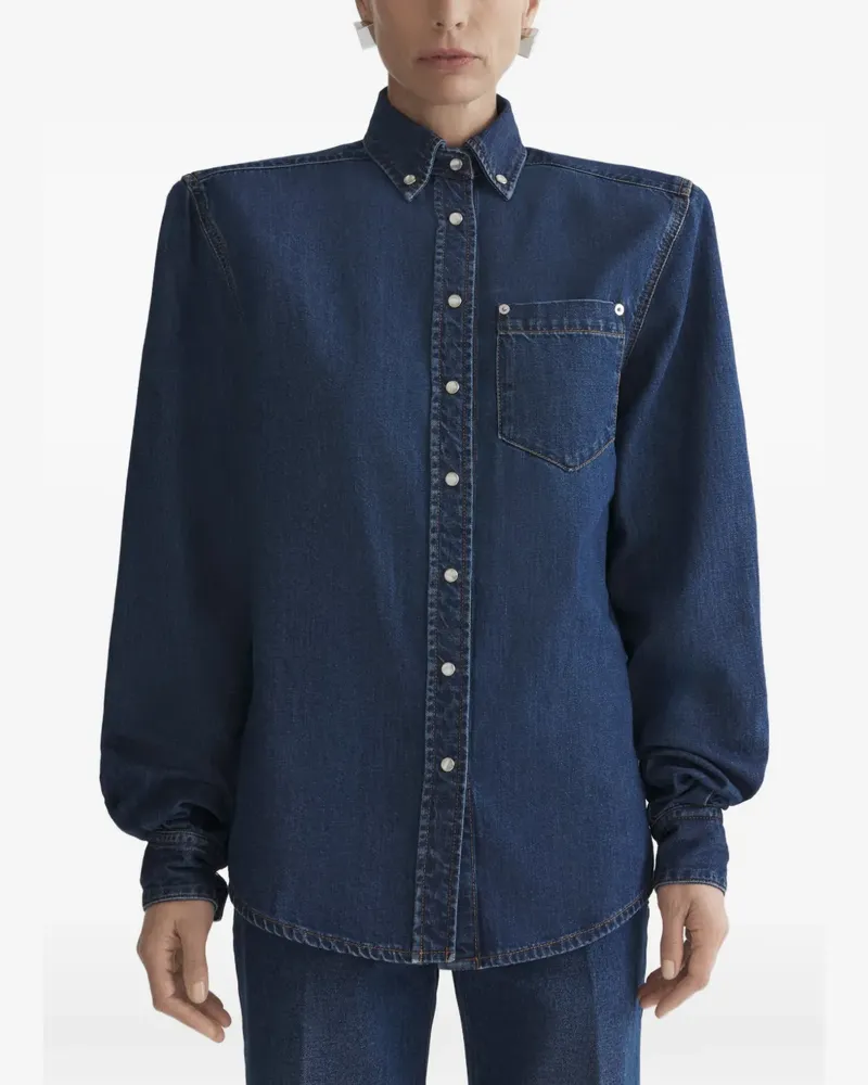 Thierry Mugler Hemd mit geknöpfter Tasche - Blau Blau