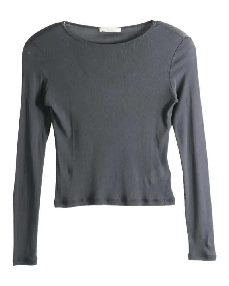 AMOMENTO ribbed long-sleeve T-shirt - Grau Grau