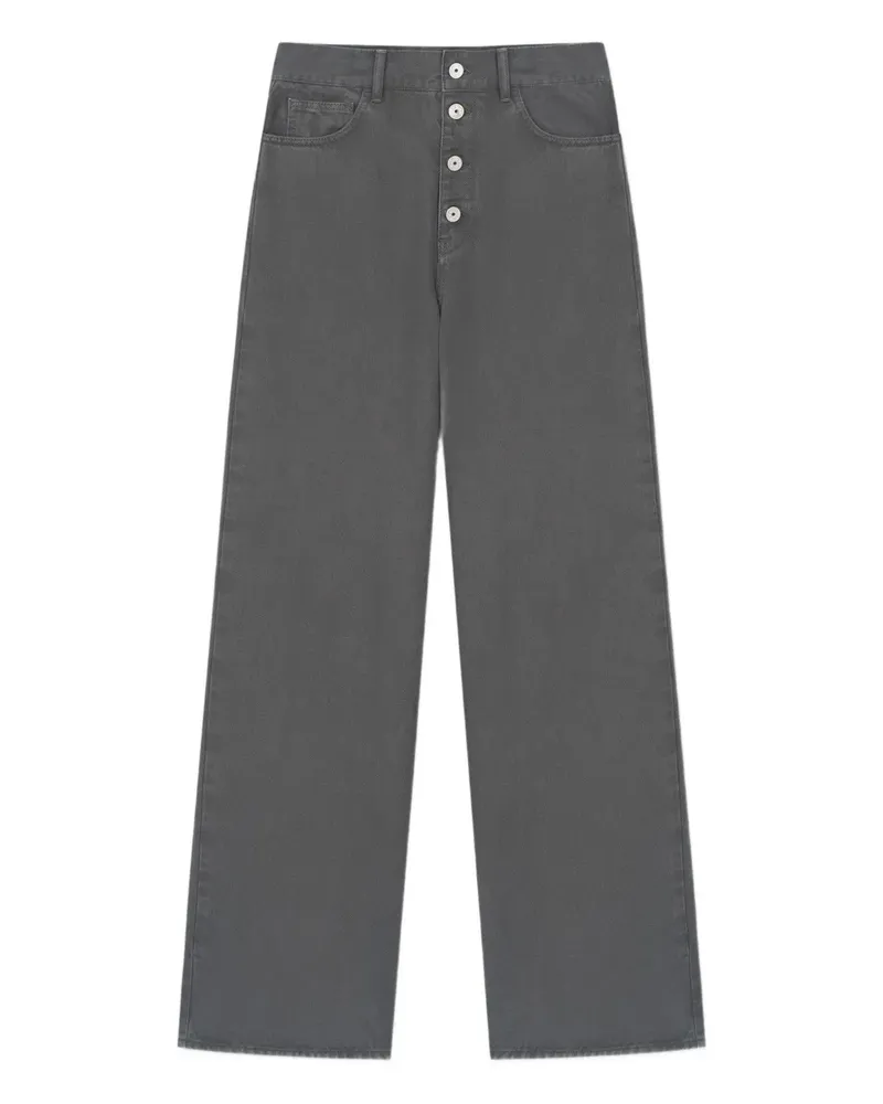 AERON Weite Jeans mit Knopfverschluss - Grau Grau