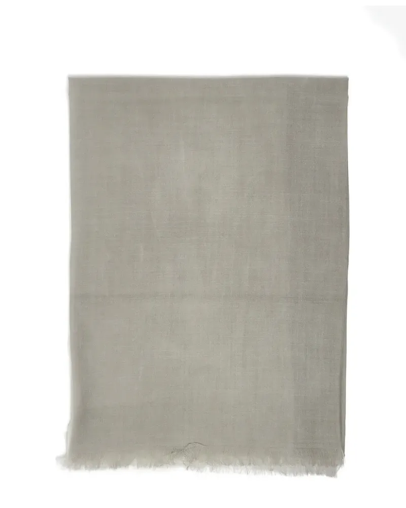 Gran Sasso gradient frayed scarf - Grau Grau