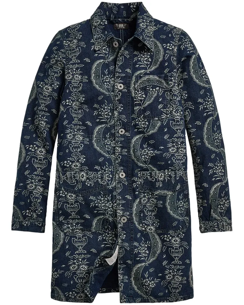 Ralph Lauren Mantel mit Jacquard - Blau Blau