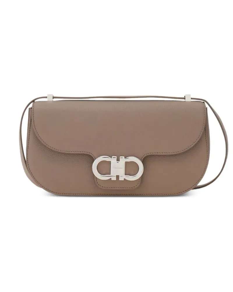 Ferragamo Double Gancini East-West crossbody bag - Nude Nude