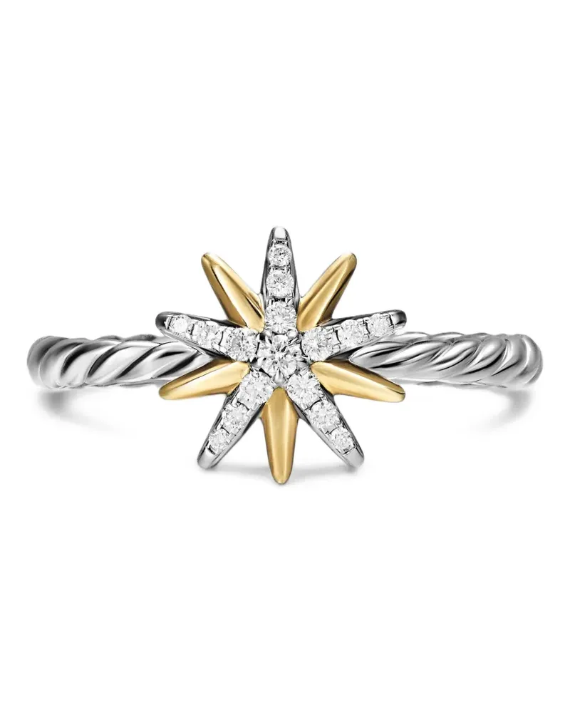 David Yurman Starburst Ring mit Diamant - Silber Silber