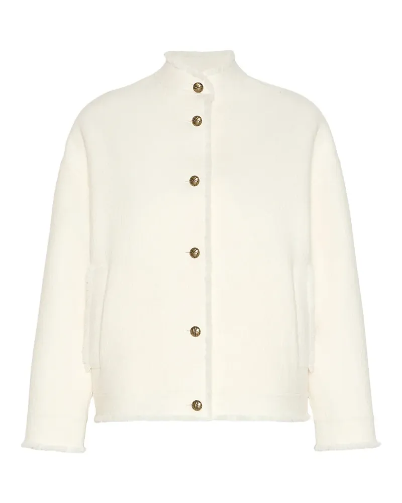 Max Mara Wildlederjacke mit Fransen - Nude Nude