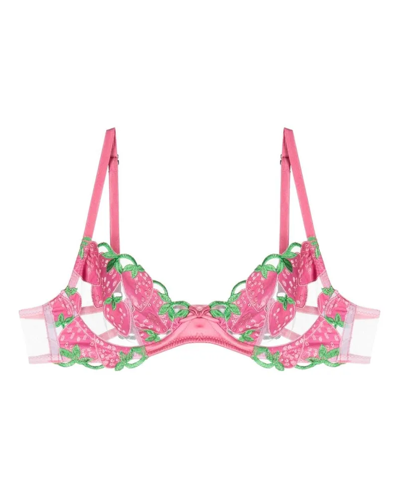Fleur Du Mal Wild Strawberry Demi-BH - Rosa Rosa