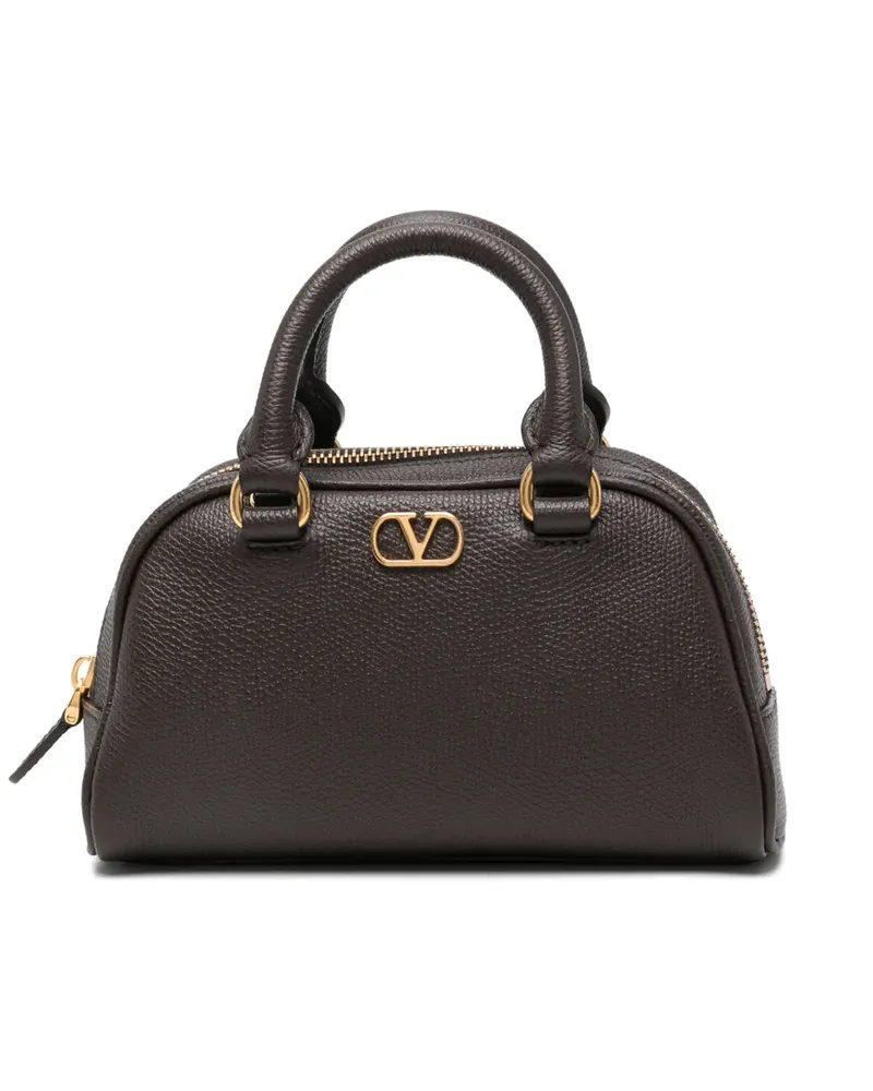Valentino Garavani mini VLogo leather tote bag - Braun Braun
