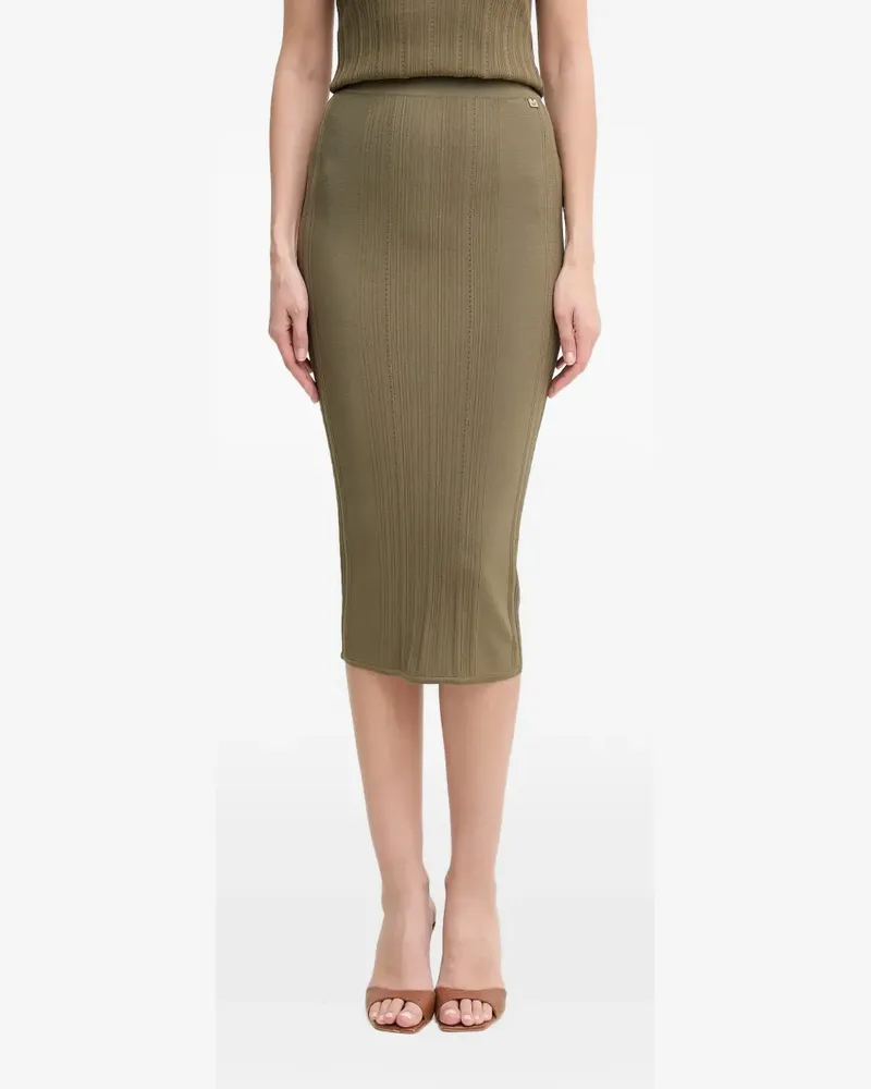 MARCIANO Los Angeles Midirock mit Logo-Schild - Grün Grün