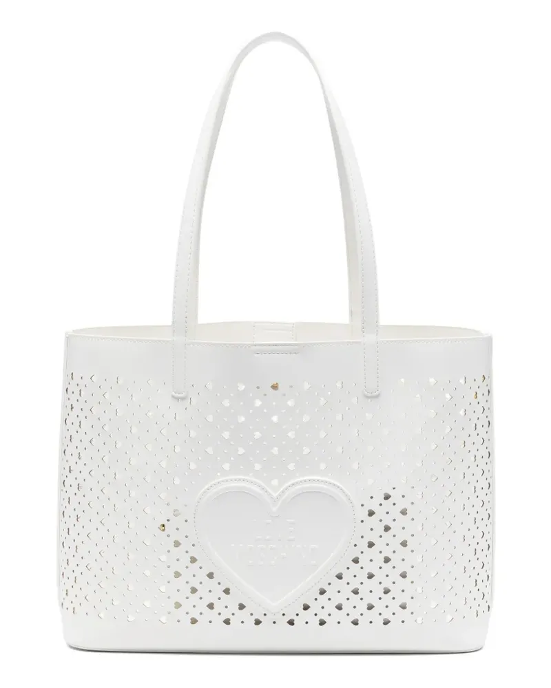 Moschino heart cut-out tote bag - Weiß Weiß