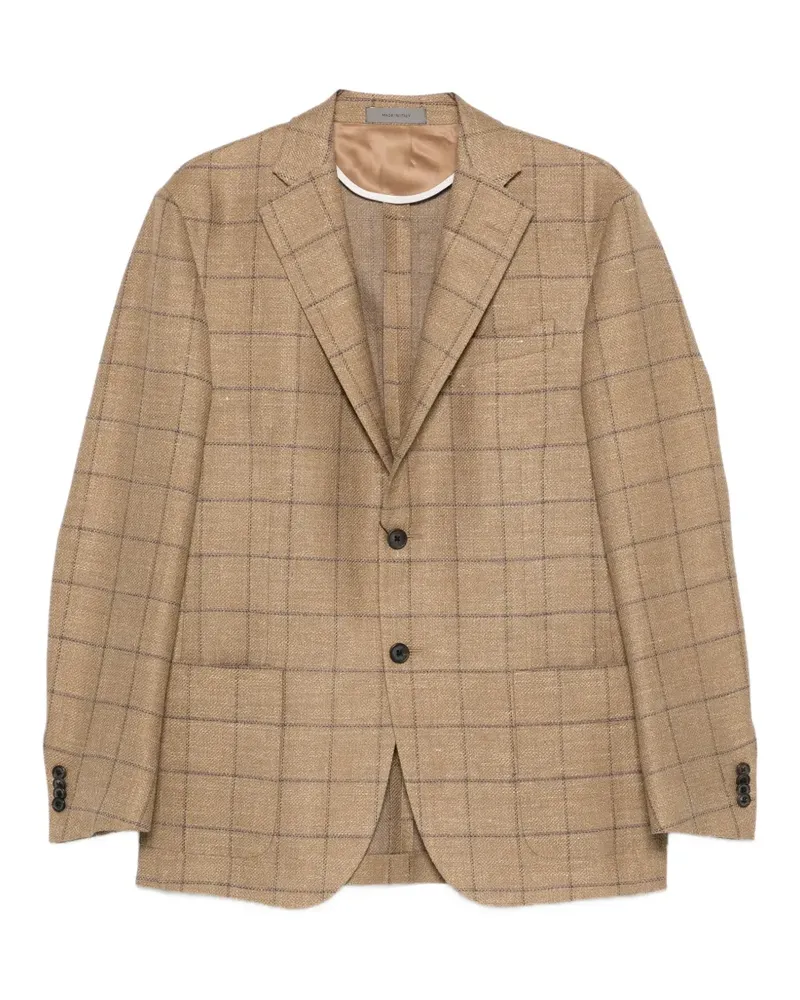 Corneliani Karierte Jacke mit Knöpfen - Nude Nude