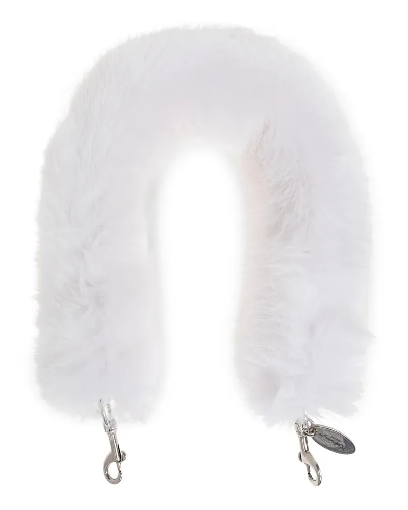 Balenciaga Taschenriemen aus Faux Fur - Weiß Weiß