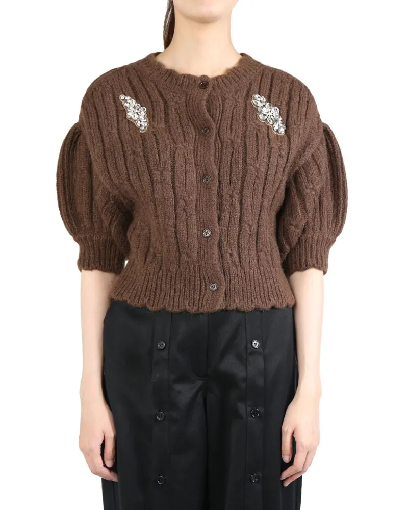 Simone Rocha short-sleeve cardigan Braun