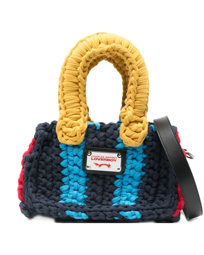 Charles Jeffrey Loverboy small cotton tote bag - Blau Blau