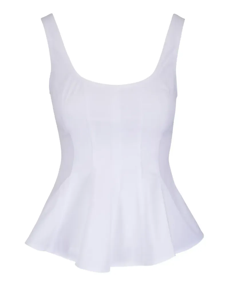 Veronica Beard Charlie peplum sleeveless blouse - Weiß Weiß