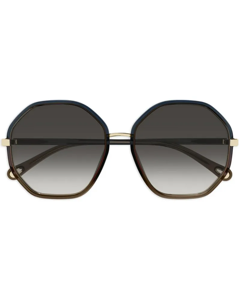 Chloé Sonnenbrille mit geometrischem Gestell - Grau Grau