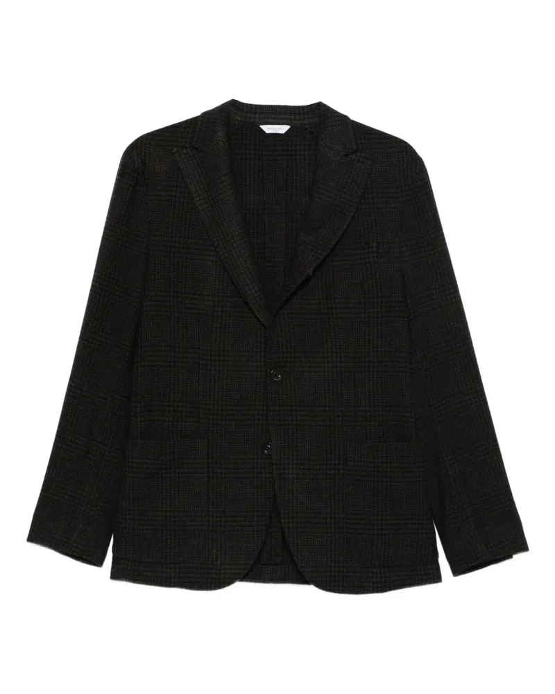 Boglioli check-patterned single-breasted blazer - Braun Braun