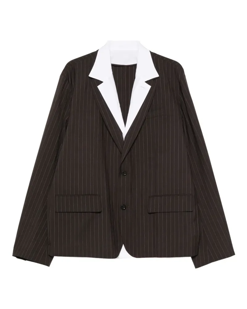 Sacai stripe-pattern blazer - Braun Braun