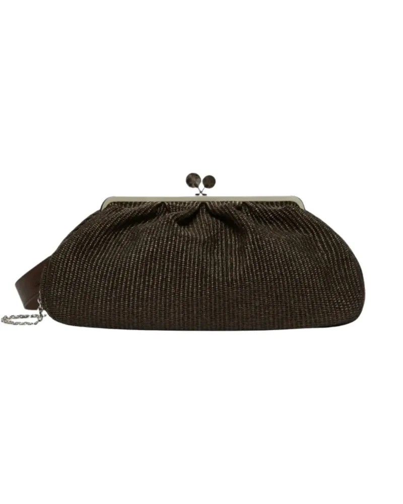 Max Mara Kiss Clutch mit Schnalle - Braun Braun
