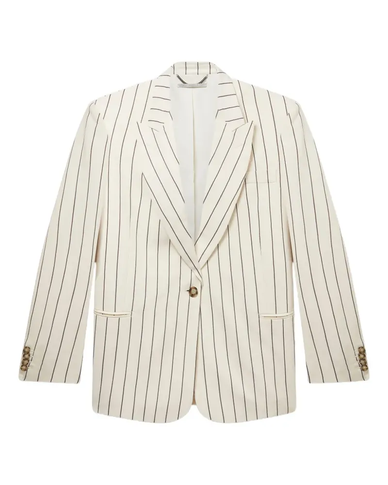 Stella McCartney Blazer mit Nadelstreifen - Weiß Weiß