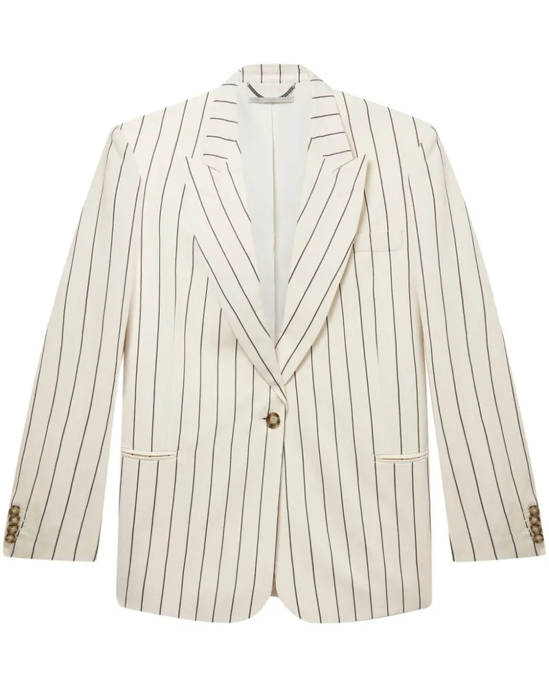 Stella McCartney Blazer mit Nadelstreifen - Weiß Weiß
