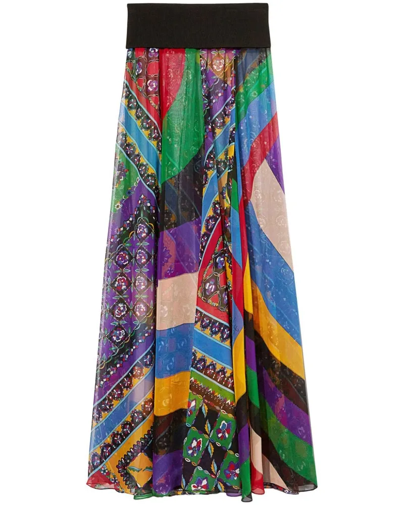 Emilio Pucci Seidenrock mit Iride Festa-Print - Rot Rot