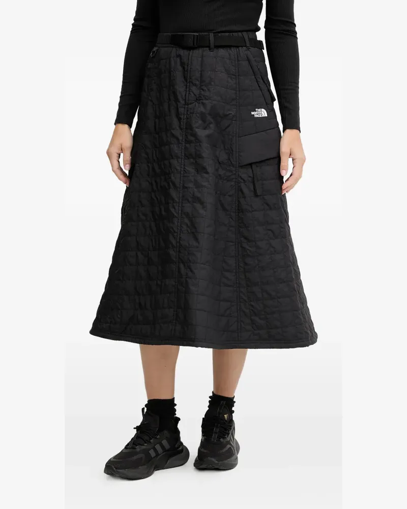The North Face quilted belted midi skirt - Schwarz Schwarz