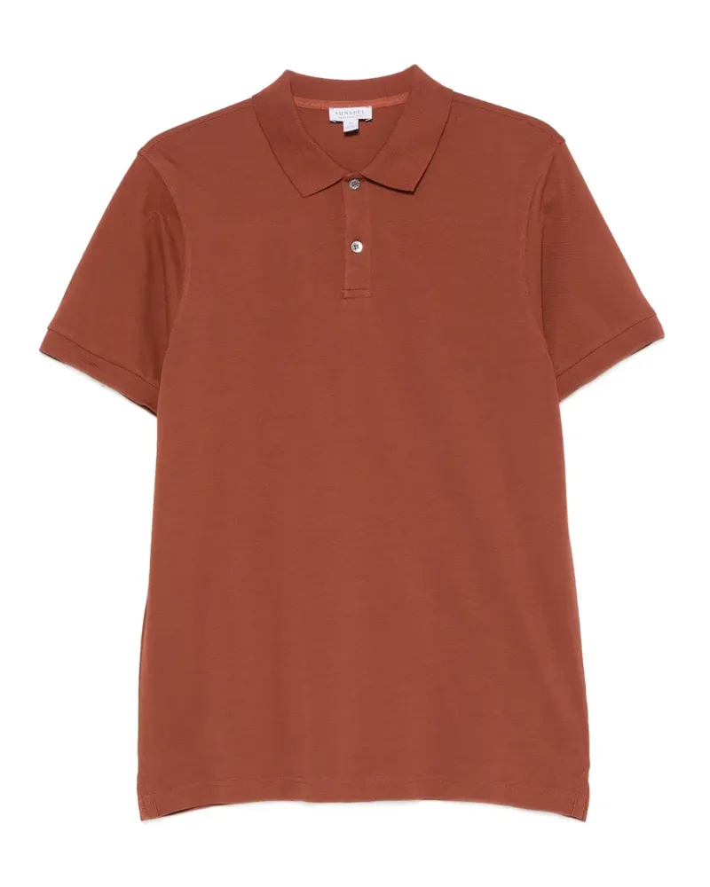 Sunspel Poloshirt mit kurzen Ärmeln - Braun Braun