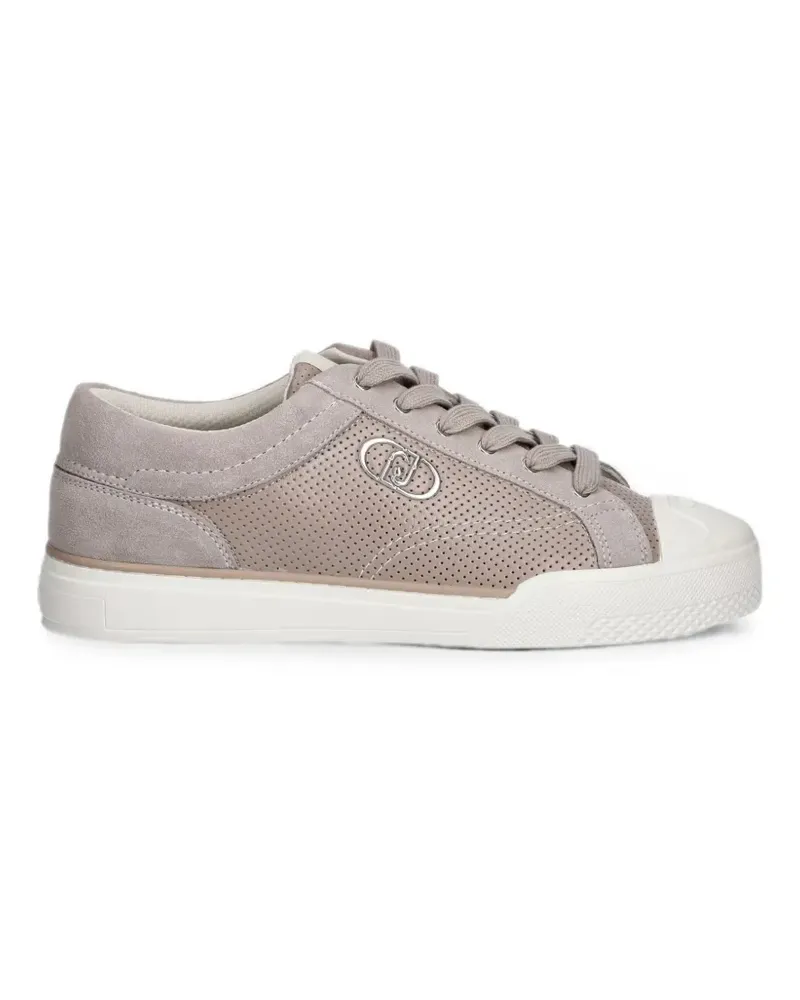 Liu Jo perforated logo-plaque sneakers - Nude Nude