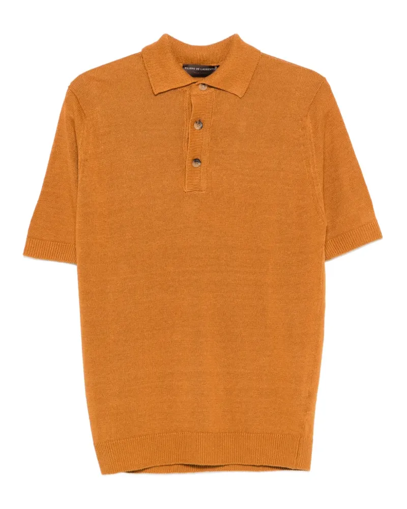 Filippo de Laurentiis knitted polo shirt - Orange Orange