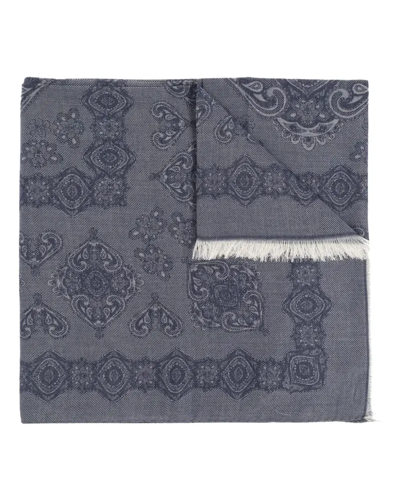 Etro Schal mit Paisley-Print - Blau Blau