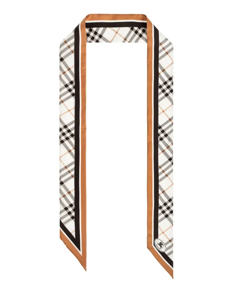 Burberry check-pattern silk scarf - Weiß Weiß