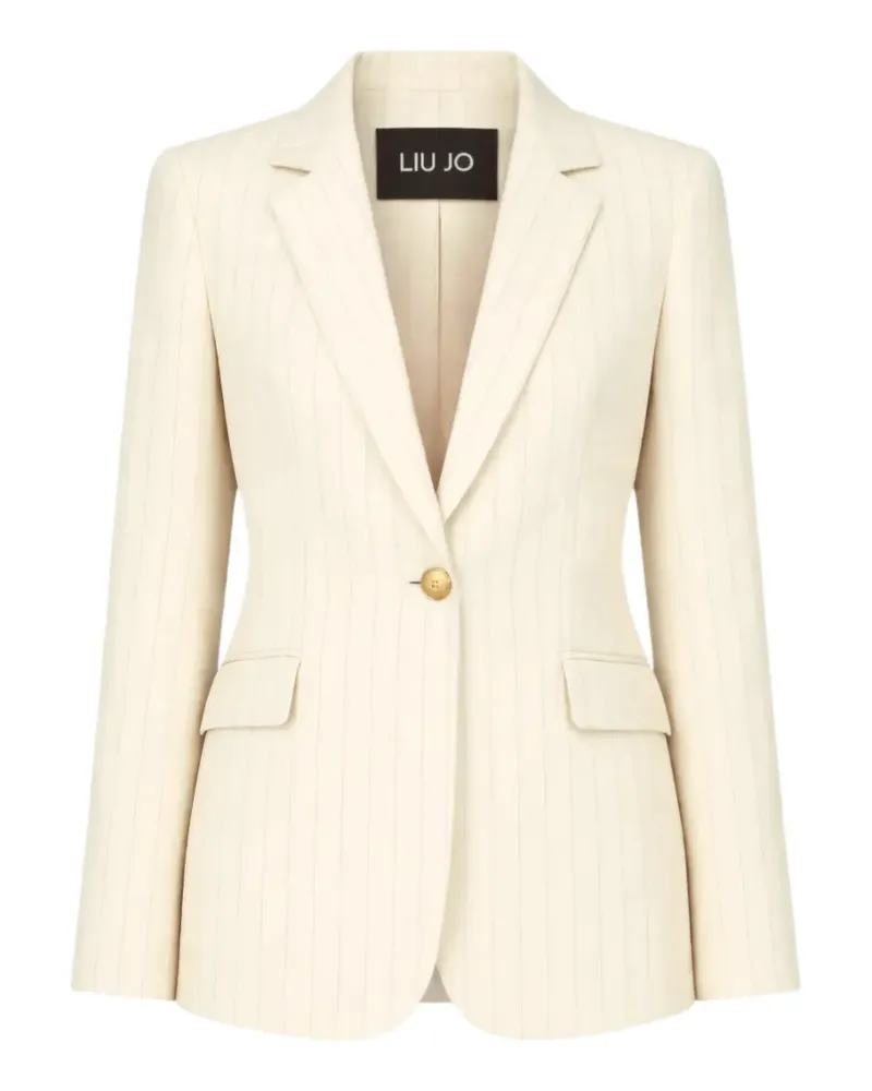 Liu Jo pinstripe single-breasted blazer - Nude Nude