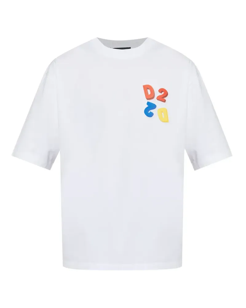 Dsquared2 logo-patch T-shirt - Weiß Weiß