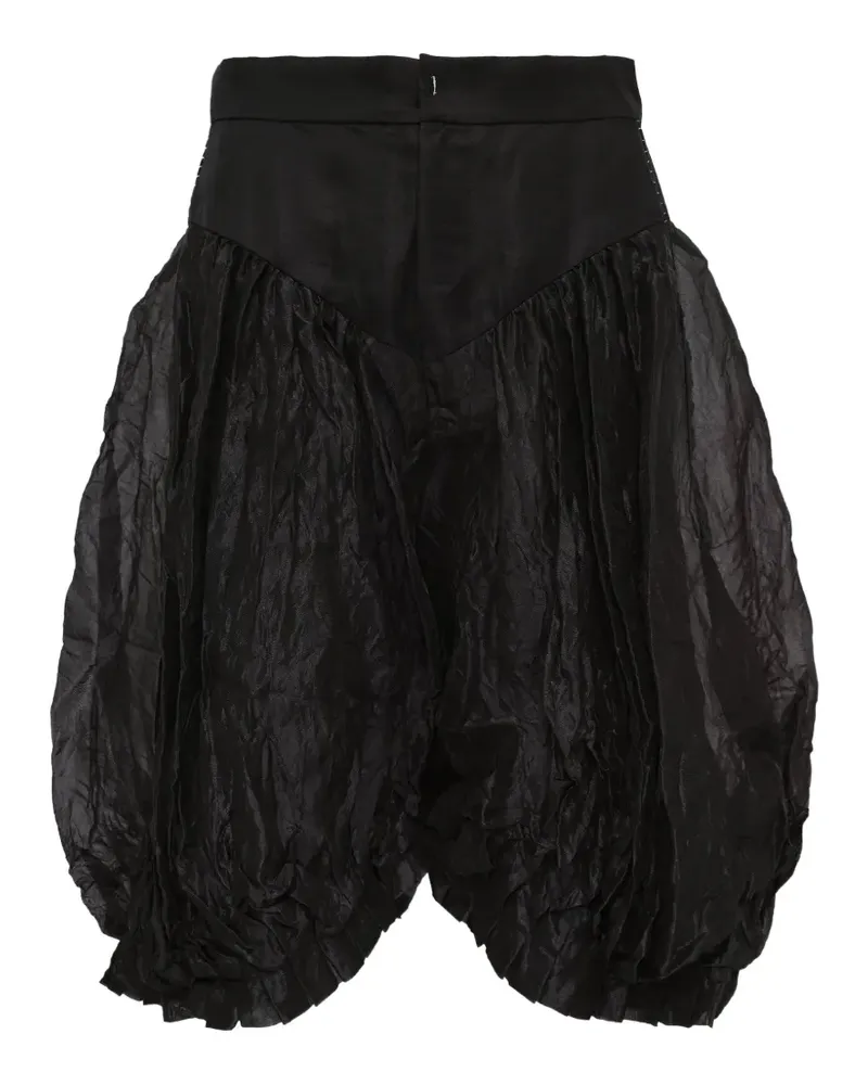 Renli Su Elysia balloon-shaped cropped linen trousers - Schwarz Schwarz