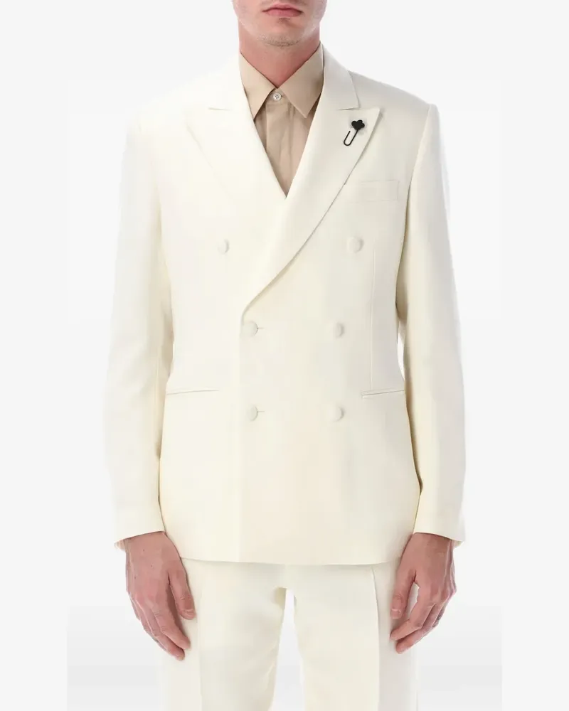 LARDINI double-breasted jacket - Weiß Weiß