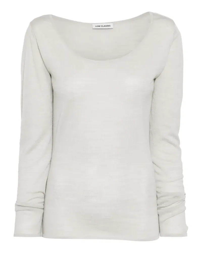 LOW CLASSIC Gestricktes Oberteil mit Kragen - Grau Grau