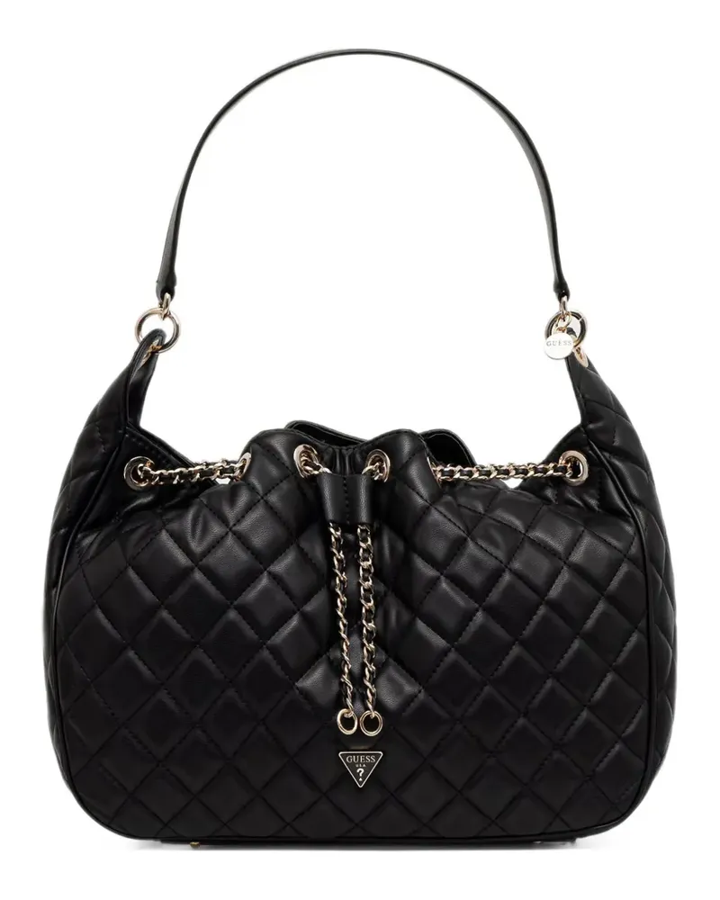 Guess Juliet quilted hobo bag - Schwarz Schwarz