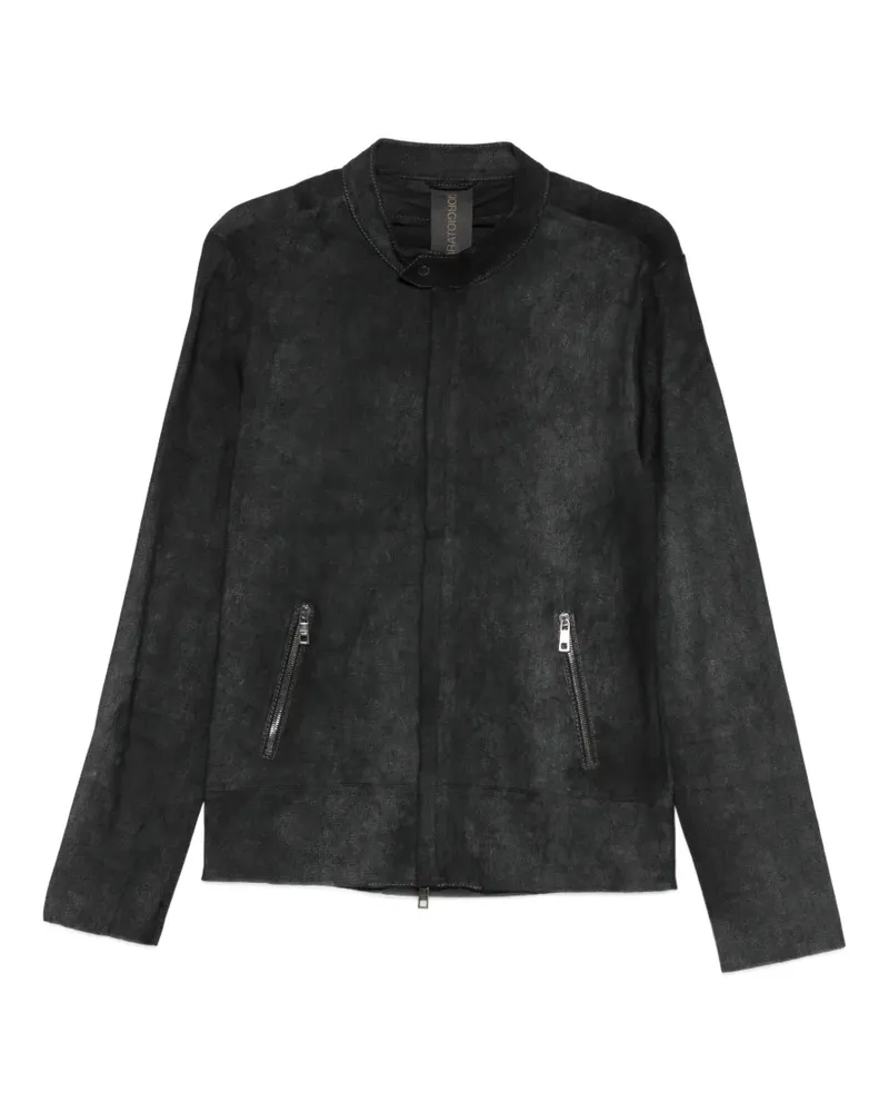 Giorgio Brato zipped leather jacket - Schwarz Schwarz