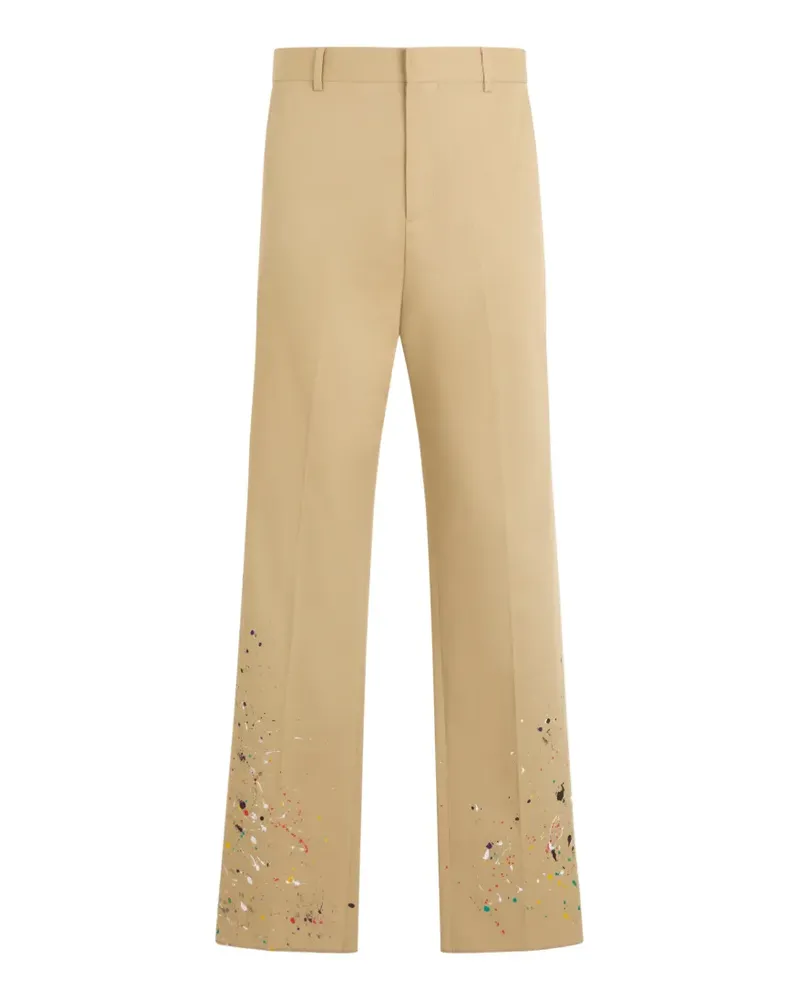 Philipp Plein painted loose trousers - Nude Nude