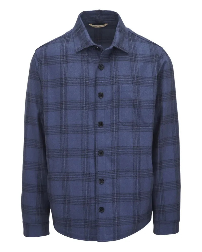 Maurizio Baldassari Karierte Hemdjacke - Blau Blau