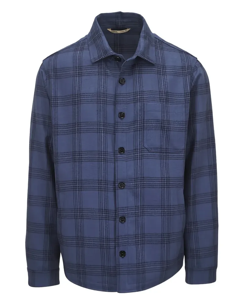 Maurizio Baldassari Karierte Hemdjacke - Blau Blau