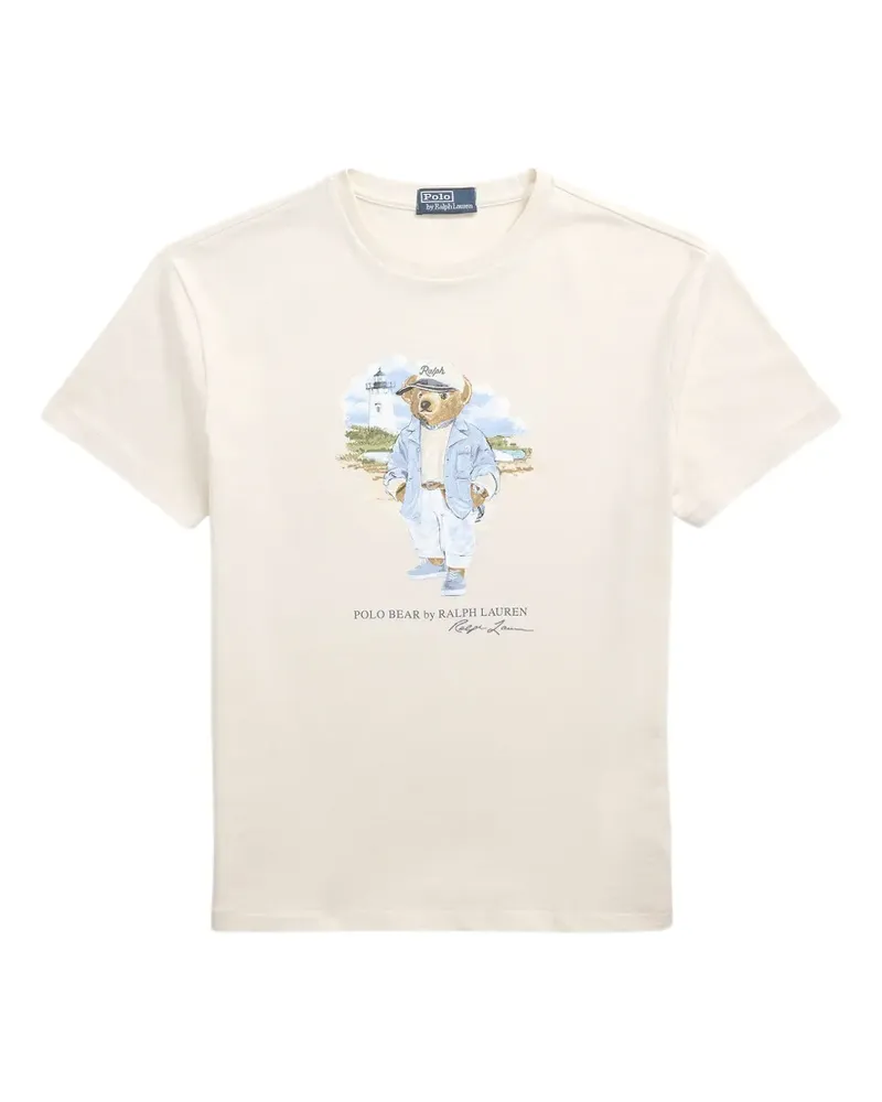 Ralph Lauren T-Shirt mit Polo Bear-Print - Nude Nude