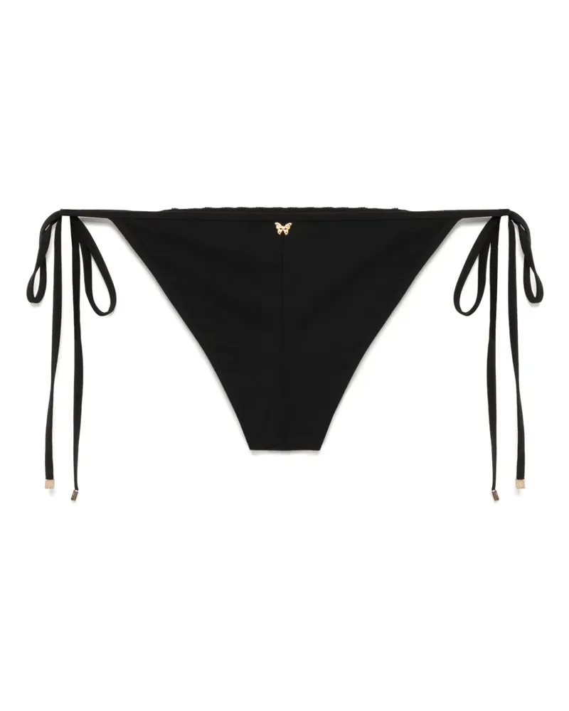 Kiki De Montparnasse Bikinihöschen mit Spitzeneinsatz - Schwarz Schwarz