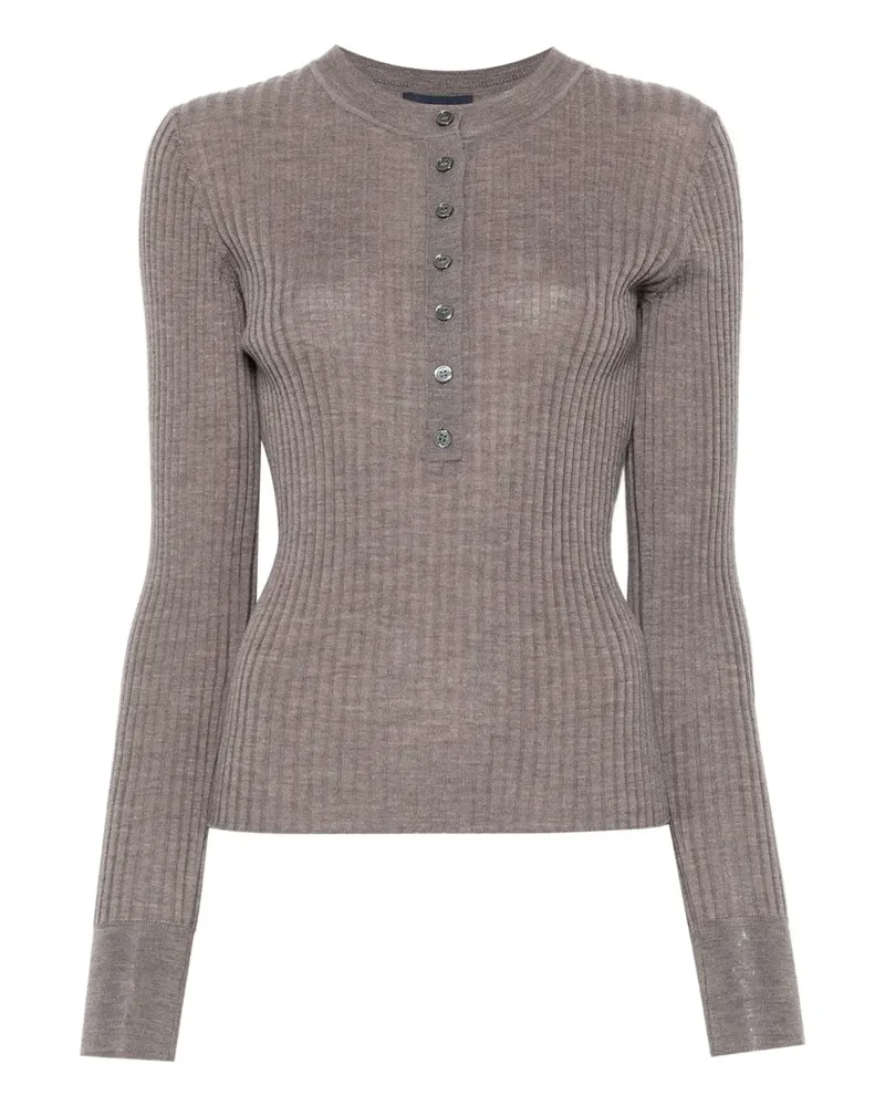 Soeur Geripptes Langarmshirt - Braun Braun
