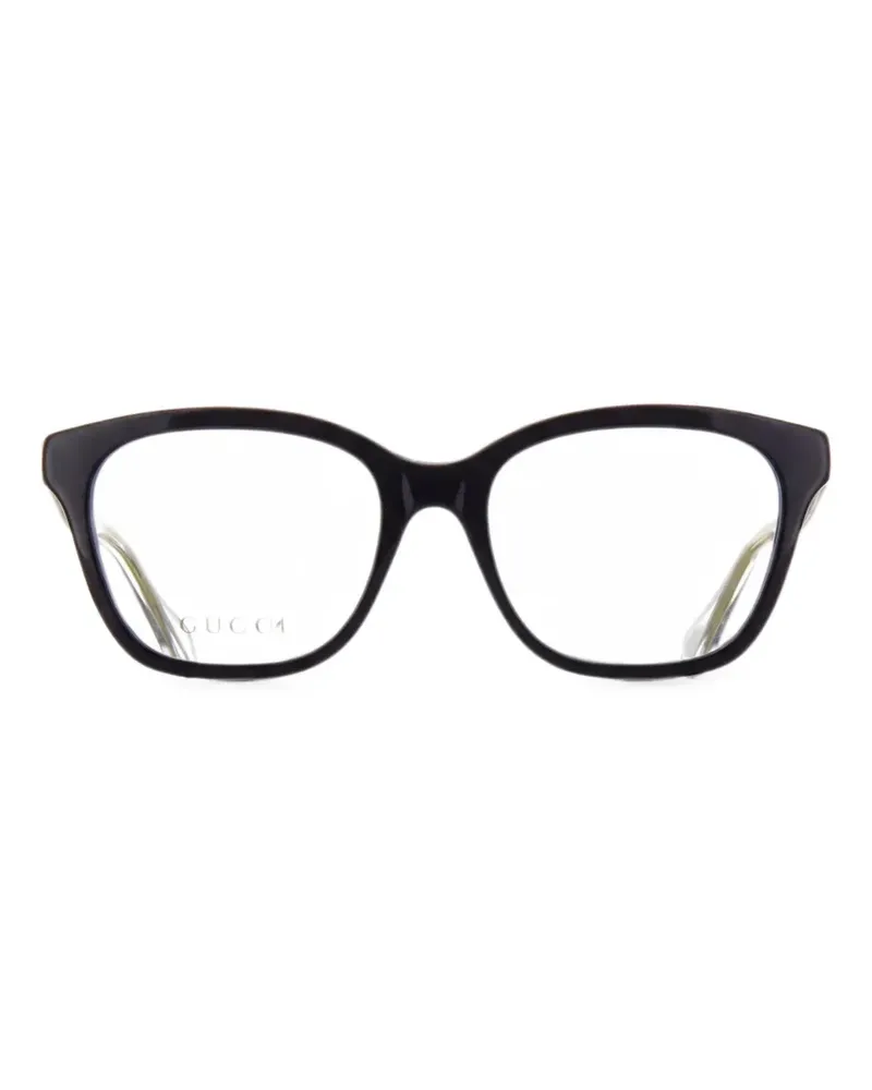 Gucci Brille mit eckigem Gestell - Schwarz Schwarz