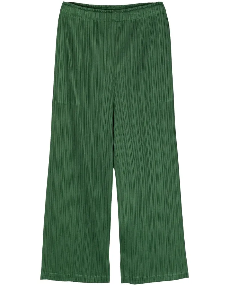 Issey Miyake Weite March Hose mit Falten - Grün Grün