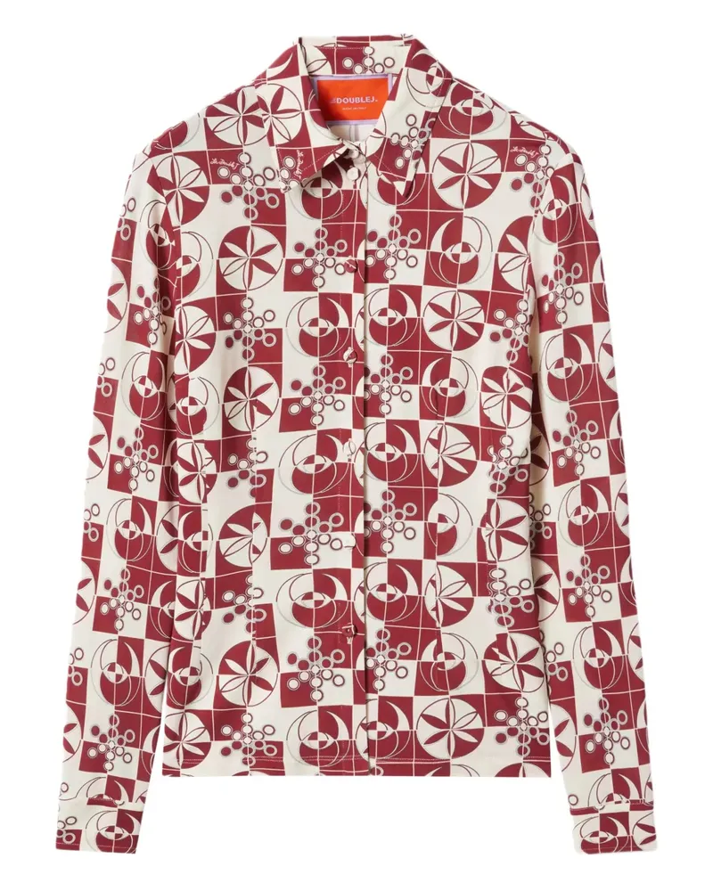 La DoubleJ Hemd mit geometrischem Print - Rot Rot