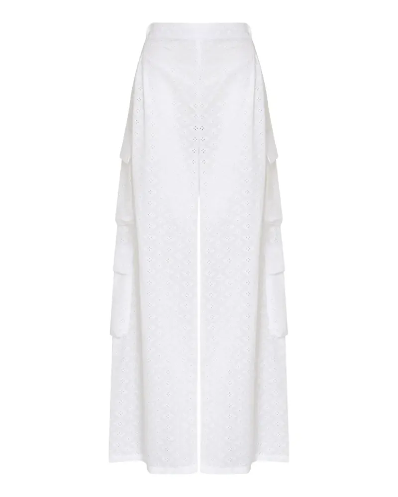 Amir Slama eyelet cargo trousers - Weiß Weiß